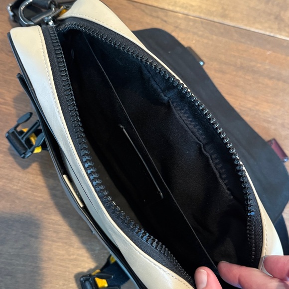 Coach Track Crossbody Messenger Bag in Colorblock - Cream, Gray, & Yellow - Picture 8 of 11